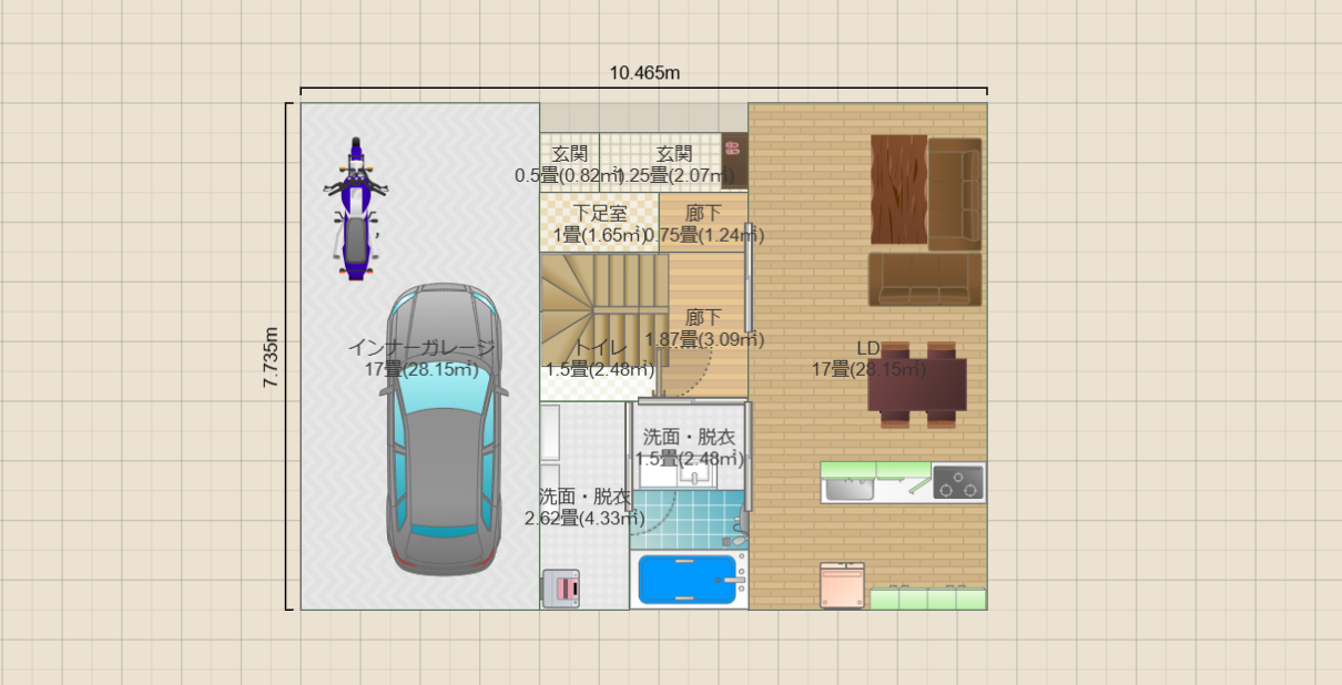 北野案7（土地202.88：14*14.5建蔽40:81.152容積80想定）