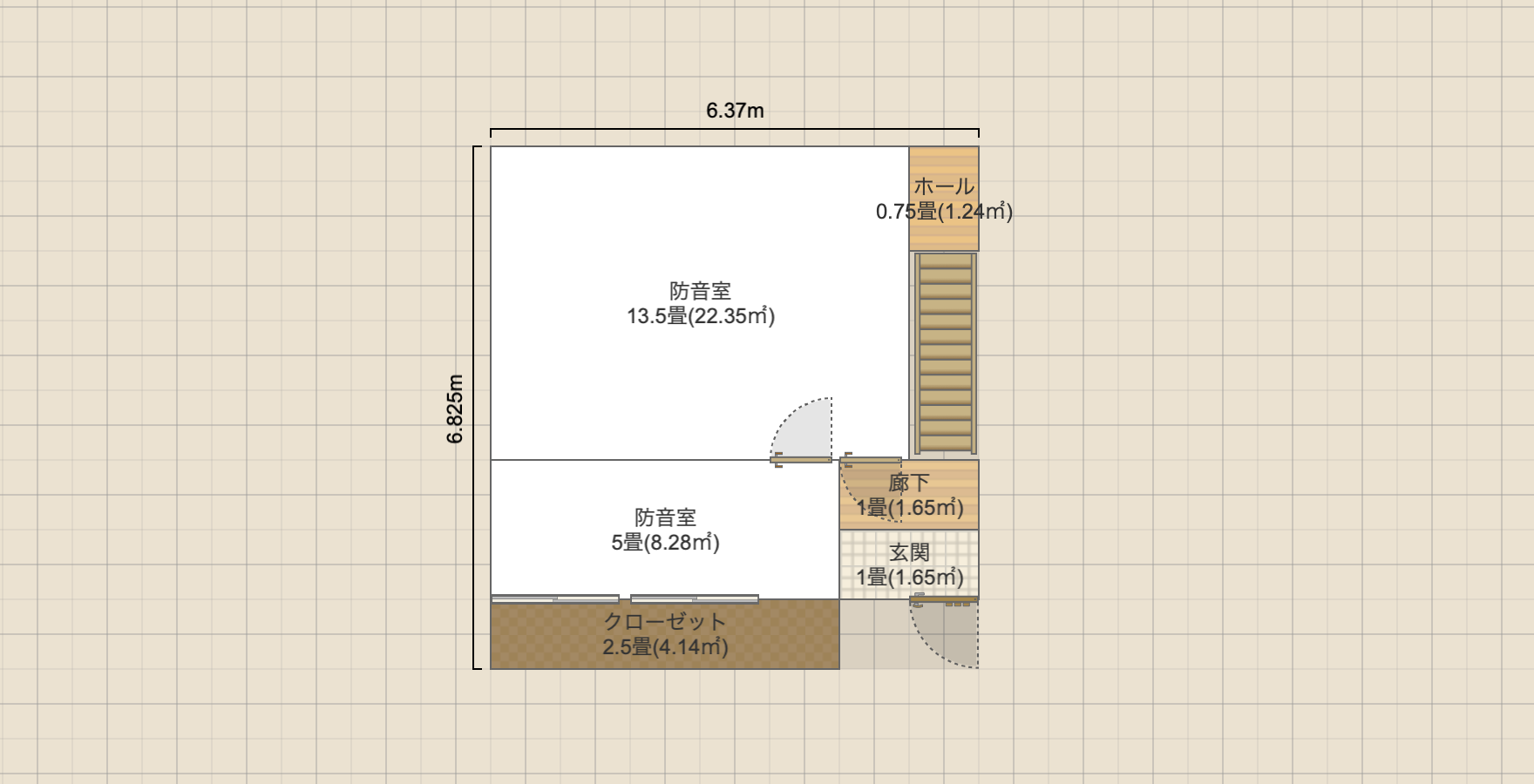 防音室付き３階建　2LDK+2ST