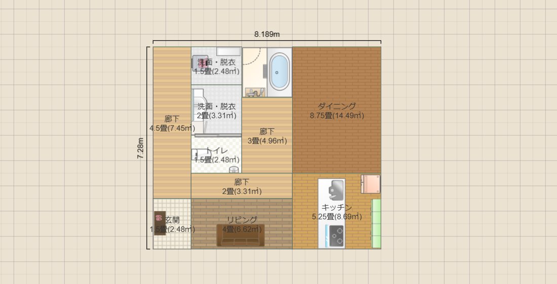 イメージ２（１７坪・玄関南西）