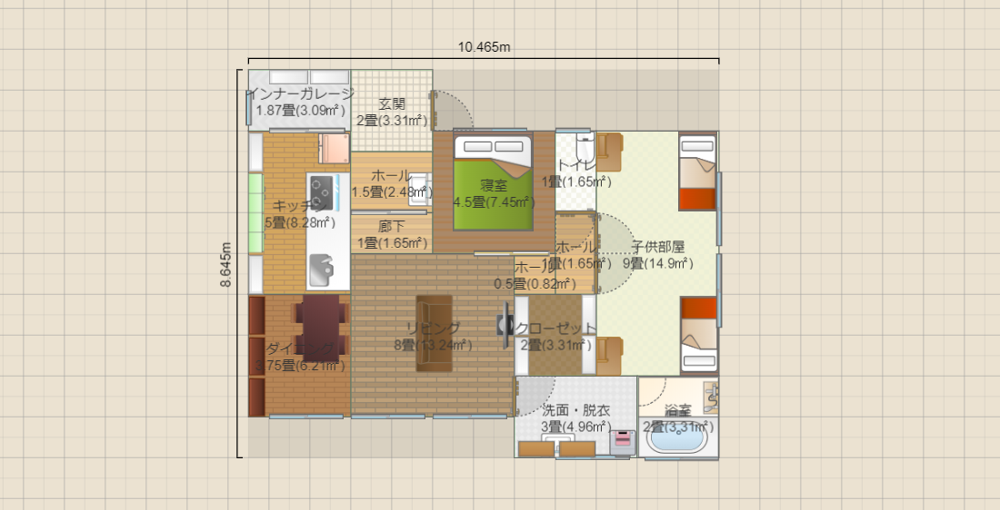 平屋23坪3LDK