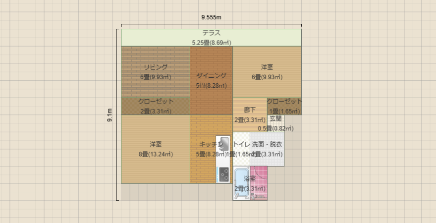 75平米