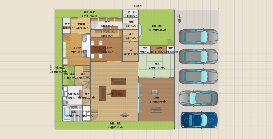 80坪60％で48坪　延200％160坪