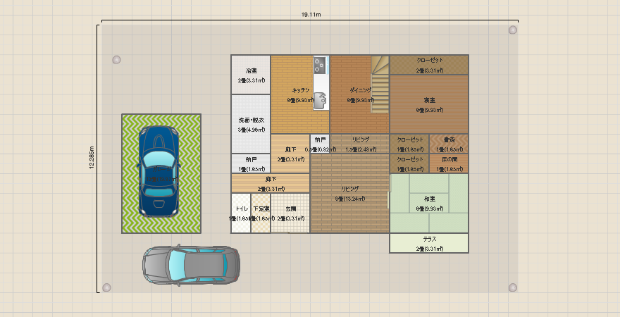 ６人家族２階建て　コンパクト４