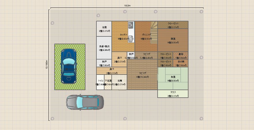 ６人家族２階建て　コンパクト５